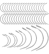 50 Pcs Curved Leather Needles,Curved Leather Hand Sewing Needles with 7 Sizes,Upholstery Needles ...