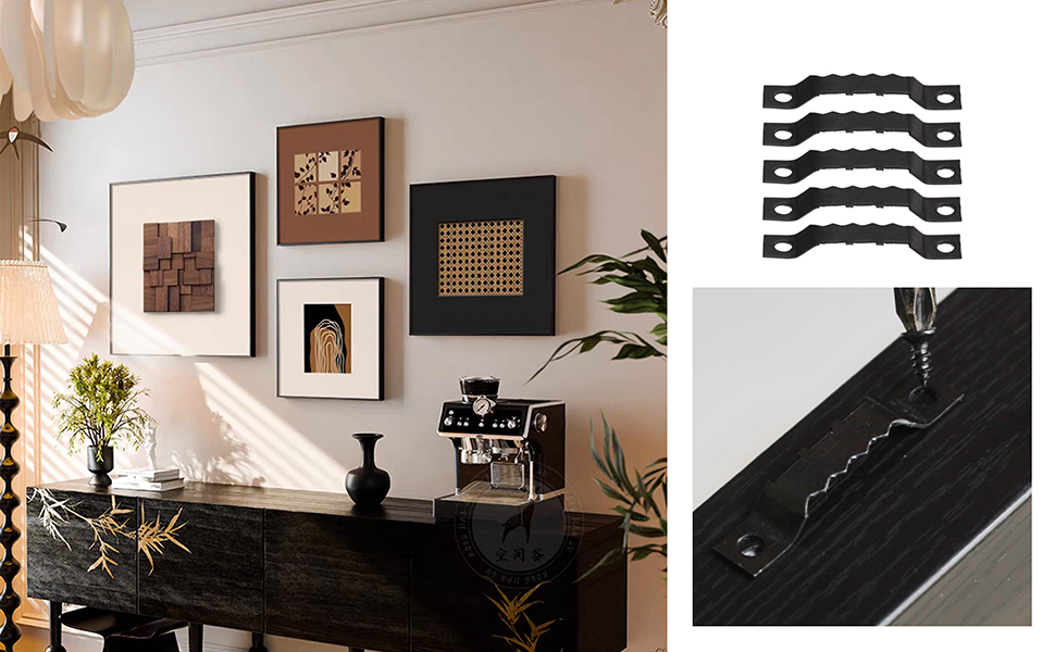 Heavy Duty Sawtooth Picture Hangers with 200 Screws Silver Small Sawtooth Hangers for Picture Frames