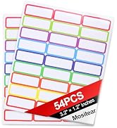 54pcs Magnetic Dry Erase Labels Colorful Name Tags Flexible Reusable Magnetic Label Stickers for ...