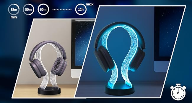 CoolGift Mart Light Up 16 Colors Headphone Stand