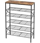 YATINEY 6 Tier Shoe Rack, Shoe Storage Organizer, Holds 24 Pairs of Shoes, Shoe Organizer for Clo...