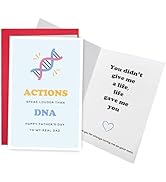 Ogeby Funny DNA Father's Day Card for Men, Heartfelt Fathers Day Card for Stepdad, Actions Speak ...