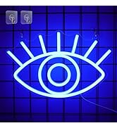 Eyes Neon Sign, Attivolife Evil Eye Blue Led Decorative Night Light With USB Power, Wall Art Deco...