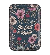 Christian Art Gifts Premium Vegan Leather Phone Wallet for Women: Be Still Encouraging Bible Verse