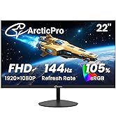 ArcticPro 22 inch 144hz Gmaing Monitor, 1080p Monitor