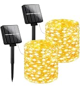Brightever Solar String Lights Outdoor Waterproof, 2-Pack Total 80FT 200LED Solar Fairy Lights wi...