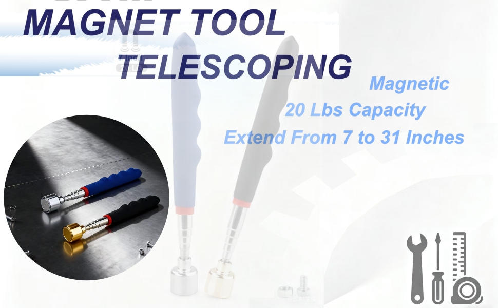 20 lbs Magnetic Telescoping Pick Up Tool for Small Metal Tools Extends from 7 to 30 inches
