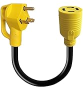 Apalie TT-30P Male to L14-30R Female Generator Transfer Switch Adapter Cord,10AWG 30A 3 Prong to ...