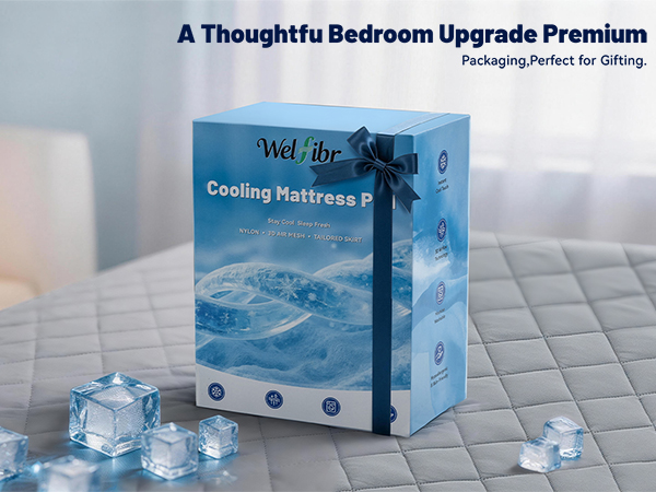 Cooling Mattress Pad for Hot Sleepers Noiseless Mattress Protector Bed Cooling Pad