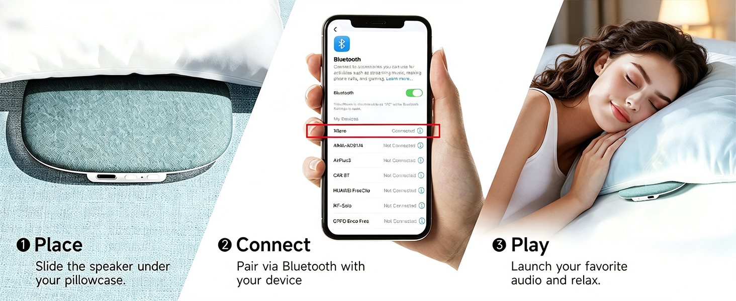 Pillow Speaker for Sleeping