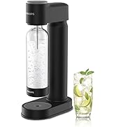 Philips Sparkling Water Maker Soda Maker Machine for Home Carbonating with BPA free PET 1L Carbon...