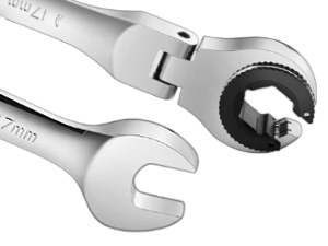 Open Flex-head Ratcheting Tubing Wrench Set Open end Spanner duratech ratcheting wrench set
