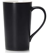 Smilatte 20 Ounces Extra Large Coffee Mug, M007 Plain Tall Big Ceramic Latte Cappuccino Tea Cup w...