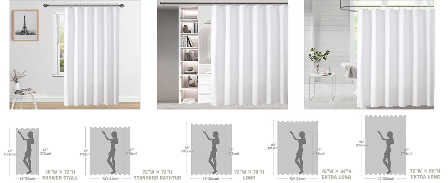 Bathroom Curtain White