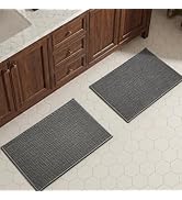 TYUU Bathroom Rugs Sets 2 Piece, Non Slip & Washable Bath Mat Set, Super Absorbent Quick Dry Bath...