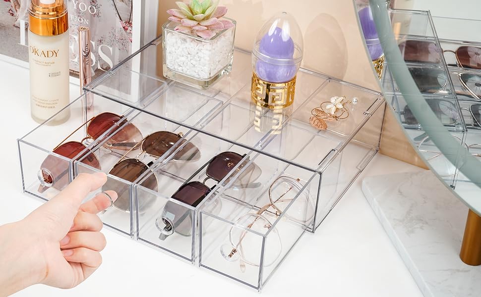 Clear Sunglasses Organizer