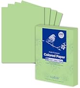 WritePads Veritas Colored Copy Paper, Green Colored Printer Paper 8.5” x 11”, 20 lb / 75 GSM, 200...