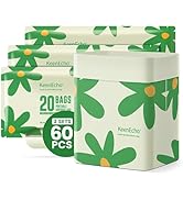 KeenEcho Disposable Car Garbage Bin Bags 60 PCS, Leak-proof Cleaning and Vomit Bags, Recycled HDP...