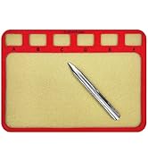 INDIVSHOW The Red Bead Mat and 5.9" Bead Scoop,Soft and Foldable with 6 Spaced Apart Grids for DI...