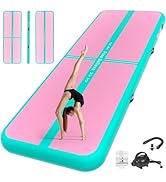FINCOME Inflatable Gymnastics Mat Air Tumble Track Mats 10/13/16/20ft Training Mats for Home Use ...
