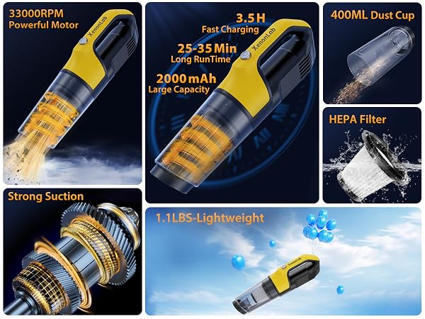 car vacuums with best suction cordless