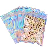 Holographic Resealable Bags 260 Pcs(5.5×7.8Inch) Sealed Resealable Pouch for Food Storage