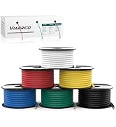 VIABRICO 14 Gauge Wire 600FT, 14 AWG Auto Wire 100ft Each Spool, 6 Colors Copper Clad Aluminium L...