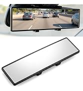 Wide Angle Convex Rearview Mirror, Chrome Anti-Glare Clip On Blind Spot Mirror for Car SUV Truck