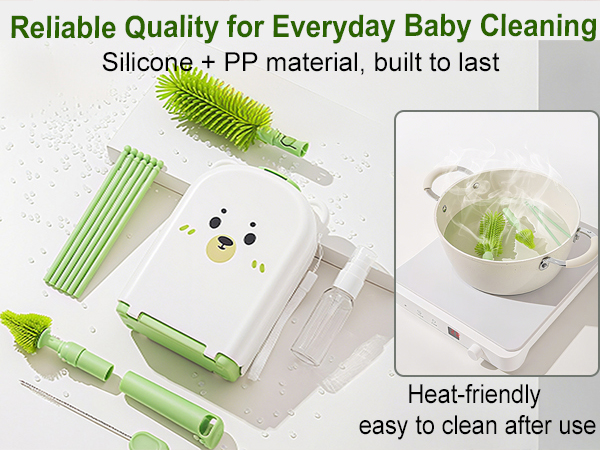 High-Temp Tolerant – Easy to Clean with Hot Water, Steam or Boil