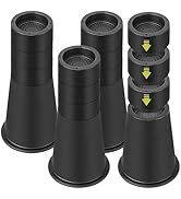 4 Pack Bed Risers 12 or 6 inch Heavy Duty, Adjustable Furniture Risers Lift Height 11.4",9.6", 7....