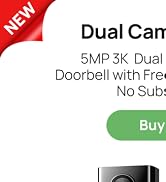 Anona Dual Cameras Video Doorbell with AI Package Detection No Subscription