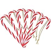 Naler 30pcs Christmas Candy Canes, Hanging Ornaments Christmas Tree Party Decorations Plastic Twi...