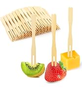 400 Bamboo Appetizer Forks, 3.5 Inch Mini Bamboo Forks for Charcuterie Boards Accessories, Fancy ...