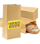 Tikxlafe Brown Kraft Paper Bags, Gift Bags Craft Kraft Paper Breakfast Bags, Gift Bags Paper for ...
