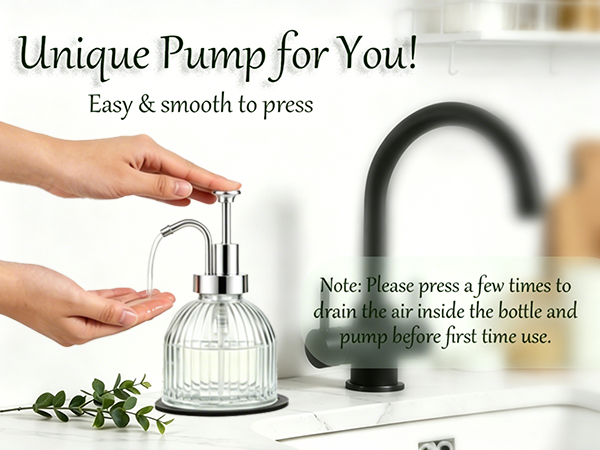 clear soap dispenser