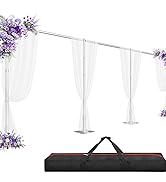 GLOSHOOTING Heavy Duty Backdrop Stand 10x30ft, Pipe and Drape Backdrop Stand Kit, Adjustable Meta...