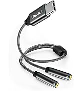 LOKUKA USB C to Dual 3.5mm Headphone Splitter, Type C to Dual TRRS 3.5mm Female Stereo Jack Headp...