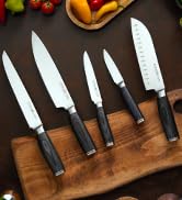 Cutluxe 5-Piece Chef Knife Set – Ultra Sharp Japanese Kitchen Knives – Shinobi Series