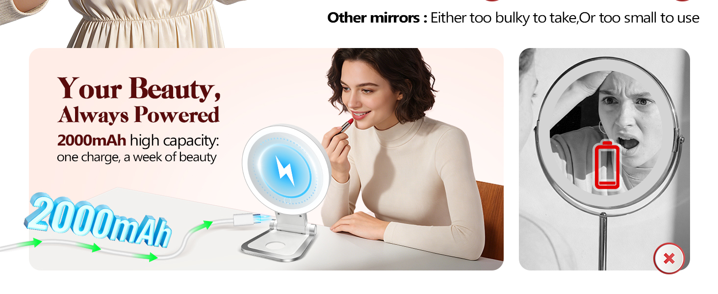 Rechargeable Mirror