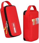 ECHSRT Big Pencil Case, Aesthetic Portable Zipper Pencil Bag with Hidden Pocket, Special Pouch fo...