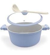 AIKENBBKK 5 Quart Stock Pot with Lid, Non Stick Cooking Pot, Ceramic Soup Pot Nonstick, Induction...