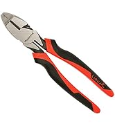 Proferred T15002 High Leverage Heavy Duty Lineman's Pliers, 9 1/2" TPR Grip