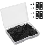 VIPMOON 50Pcs Mini Hinges for Wooden Jewelry Box Decoration, 18mm x 15mm Small Hinges with 200 Ti...