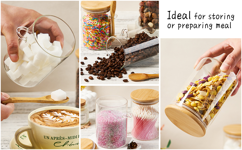 glass jar with spoon