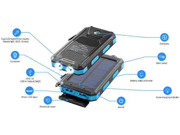 portable solar charger power bank solar powered portable charger solar powered battery charger
