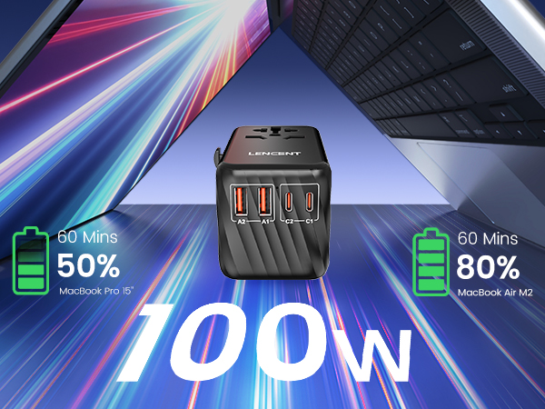 100W