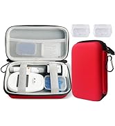 TINNALART Diabetes Supplies Travel Case,Portable Glucose Monitor Case for for Blood Sugar Test St...