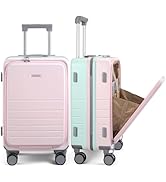 LOVEVOOK Hard Shell Carry On Luggage 22x14x9 Airline Approved,22 Inch Cute Carry On Suitcase with...