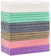 Kitinjoy 24 Pack Kitchen Dish Cloths, Super Soft and Absorbent Dish Cloths, Coral Velvet Microfib...