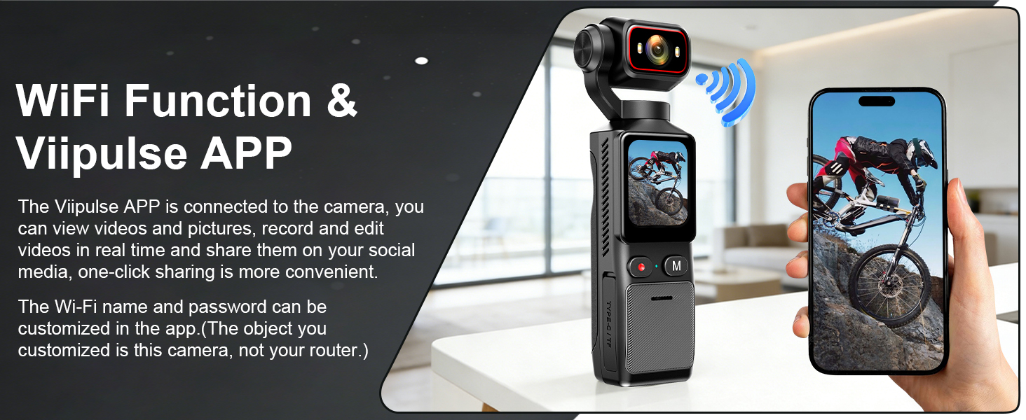 WiFi Function - connected the camera to your phone.